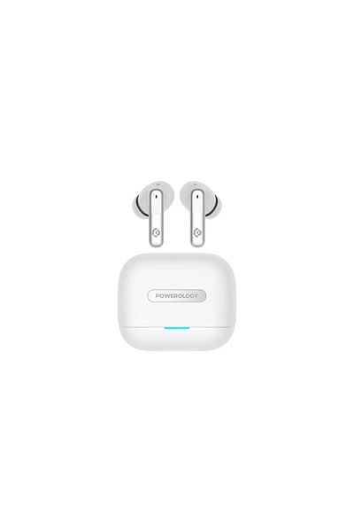 Powerology y Hybrid ANC+ENC 6Mic Earphones - BT V5.3, 6 Hours Playtime, Fast Charging, IPX4 Water Resistant, (Black)