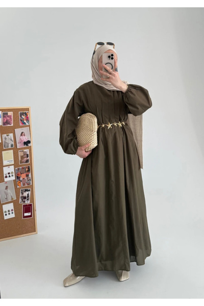 nizzell KADIN YENİ SEZON PİNTEREST HALAT KEMER DETAYLI ELBİSE