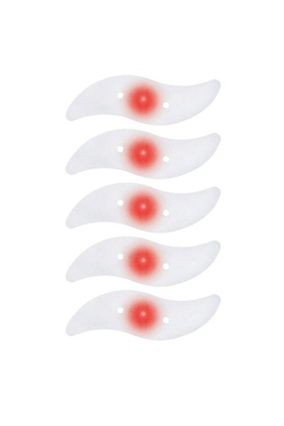 Evelise Set of 5 LED ambient lights with 3 lighting modes for Bicycle, Red