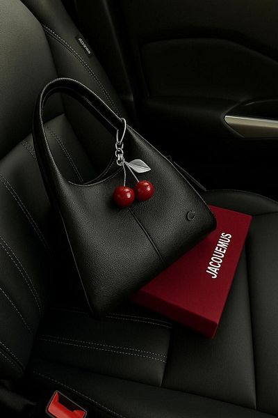 HISCOSMETIC Women's Red Cherry Keychain - Bag Charm