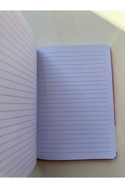 PARLAK EVREN Pink Covered Notebook with Braid Hair Detail