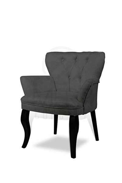 Home Kollu Model Ahşap Ayaklı Tekli Berjer Bahçe Balkon Salon Çay Seti Koltuk...