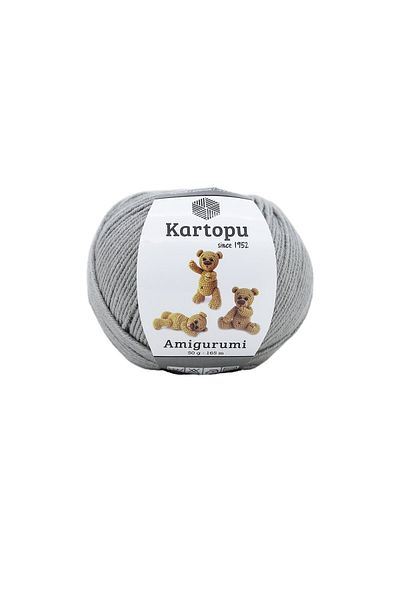 Kartopu Amigurumi Toy Punch Punch Πλεκτό νήμα Γκρι K990