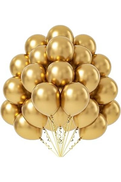 Party and Story 100pcs 12 inch chrome gold balloons