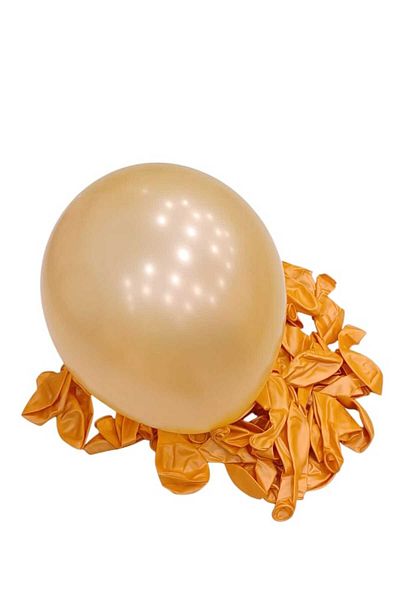 Party and Story 50pcs 12" Latex Balloons, Shiny Mango