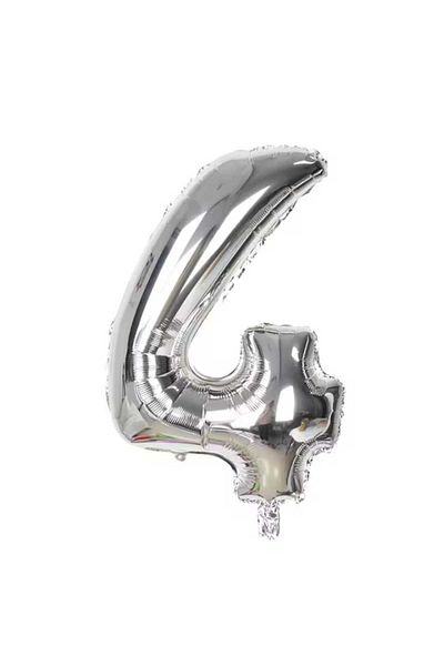 Party and Story Silver foil number balloon, size 43 cm, 18 inches
