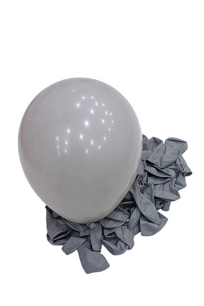 Party and Story 50pcs 12" Matte Silver Latex Balloons