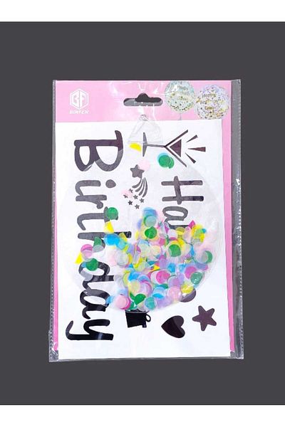 Party and Story 20 inch clear plastic balloon with stickers