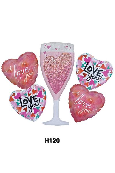 Party and Story Foil balloon 5 pieces mixed