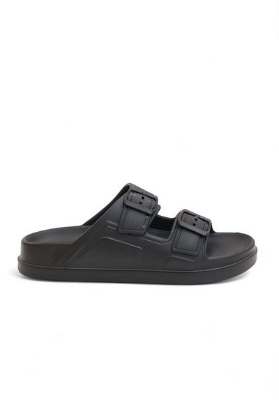 Konfores 2152 Double Buckle Ultra Light Eva Sole Men's Slippers Compatible for Pool, Beach, Daily, Umrah and Hajj