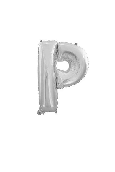 Party and Story Foil letter balloon, size 42 inches, silver color, 110 cm