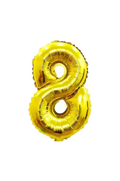 Party and Story Foil number balloon, gold color, size 43 cm, 18 inches