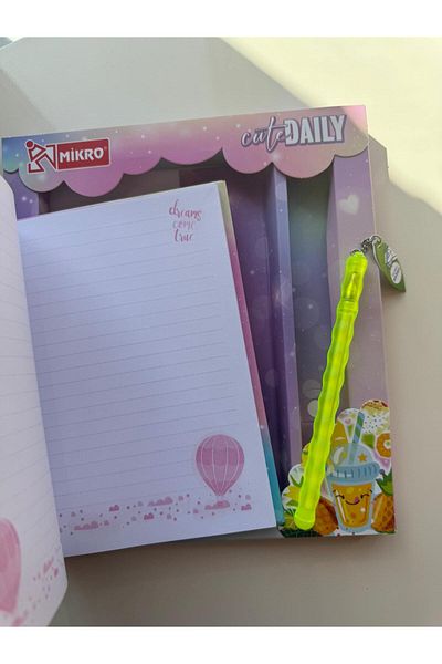PARLAK EVREN Pineapple Pen Diary Notebook