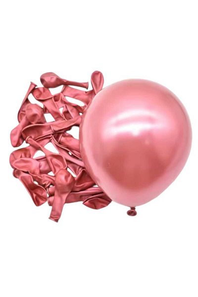 Party and Story Chrome balloon, 100 pieces, size 12 inches, rose gold
