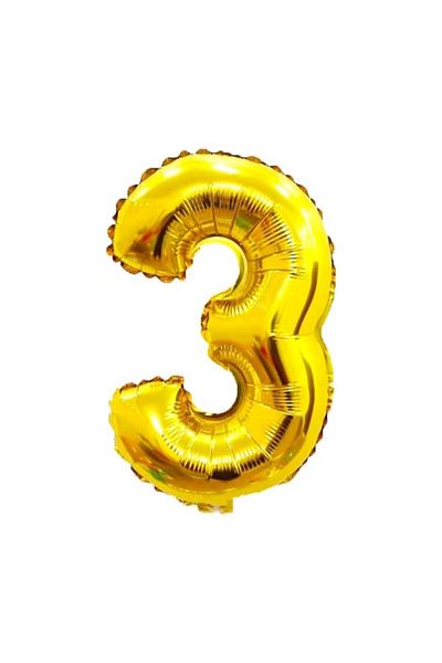 Party and Story Foil number balloon, gold color, size 43 cm, 18 inches