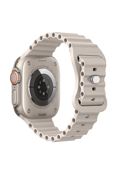 LUVLU Curea din silicon moale compatibilă cu Apple Watch Ultra, Ultra 2, de la seria 10 la seria 1 - 42-44-45-49 mm