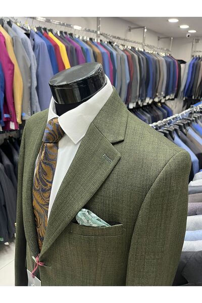 ENRICO MASAROTTI BATTAL BÜYÜK BEDEN KETEN CEKET pamuk hasır desen