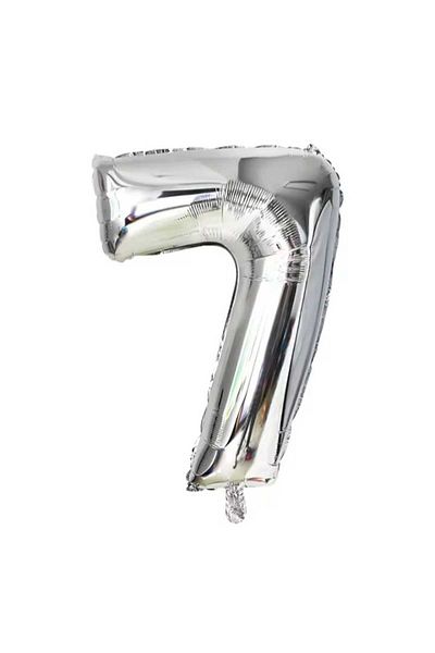 Party and Story 43cm silver number foil balloon 18 inch