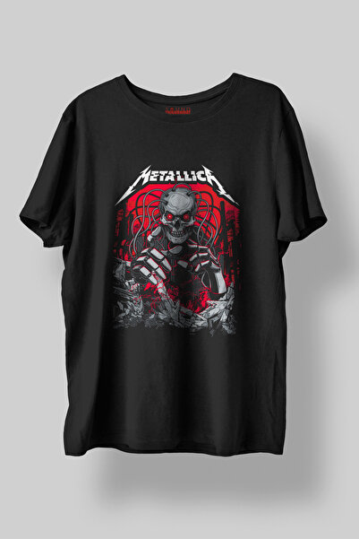 Sound Gorgeous Metallica Printed Regular Fit Unisex Μαύρο T-Shirt 100% βαμβάκ...