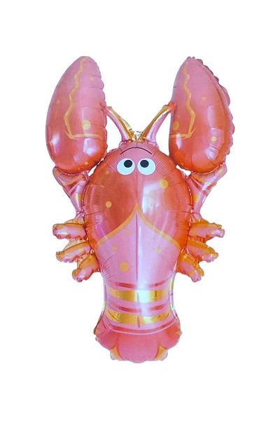 Party and Story Golden foil balloon in the shape of a lobster