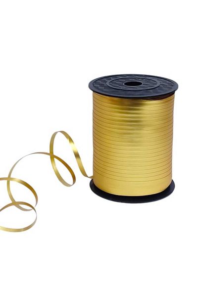Party and Story 500 yards balloon ribbon, dark gold color