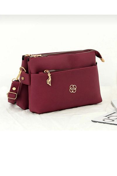 HONEY BAG Γυναικεία τσάντα ώμου Hub Quality Δερμάτινη 3 θέσεων
