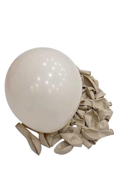 Party and Story 50 pieces of latex balloons, size 12 inches, beige color