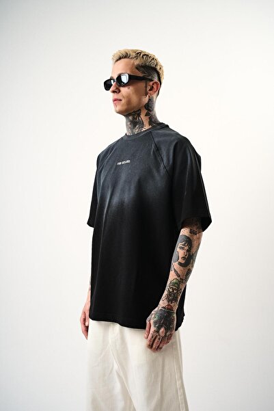 Respire Чоловічий Res Studio Письмовий Oversize T-Shirt Чорний