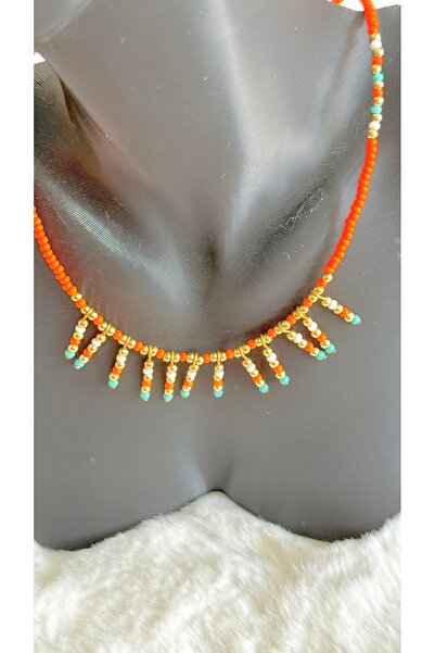 GM TAKI مهرجان العرقية قلادة الخرز البرتقالي