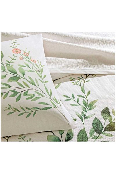 Taç Crown Double Personality Printed Pique Set Bloomy