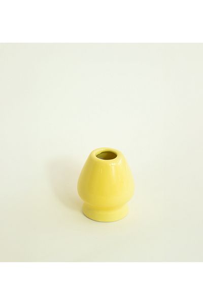 Beige & Stone Ceramic Bright Yellow Matcha Whisk Holder