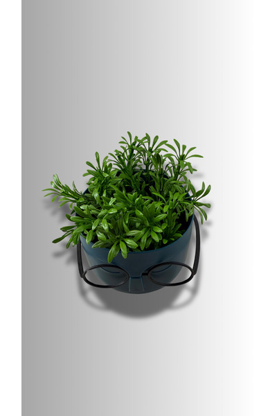 MDZ COLLECTION Mdz Home Mavi Gözlüklü Yapay Çiçek Çim Adam