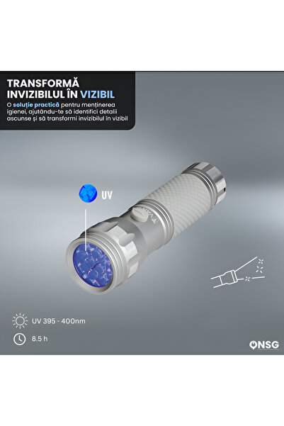 Varta Led Light Uv Flashlight, Precise Trace Detection, Advanced Uv Technology, Durable Aluminum