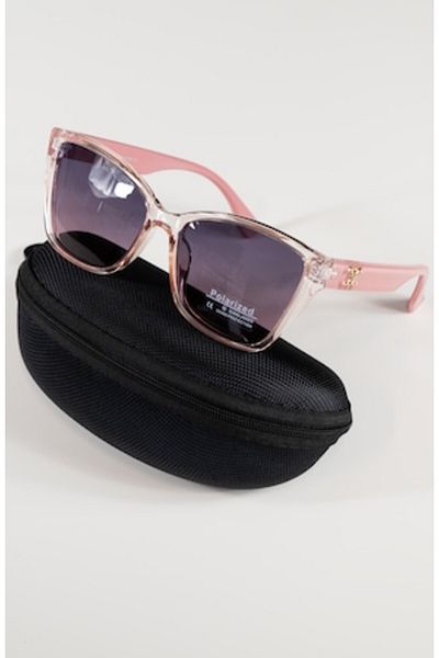 PARUNIV Women's Sunglasses, PARUNIV, Polarized, UV400, Gold Ornament, Pale Pink