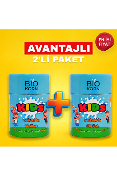 Biokorn 2'li Kids Kakaolu Çocuk Macunu – Iştah, Bağışıklık Ve Nefes Desteği |...