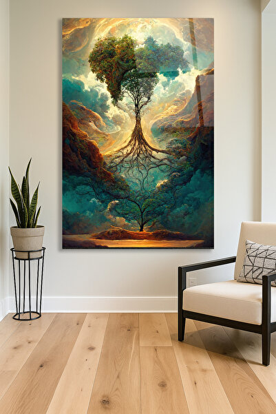Glass Decoratıon Pictură pe sticlă Arborele Vieții