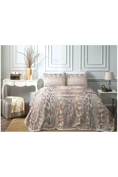 Taç TAÇ ÇİFT KİŞİLİK BASKILI PİKE TAKIMI LACEY