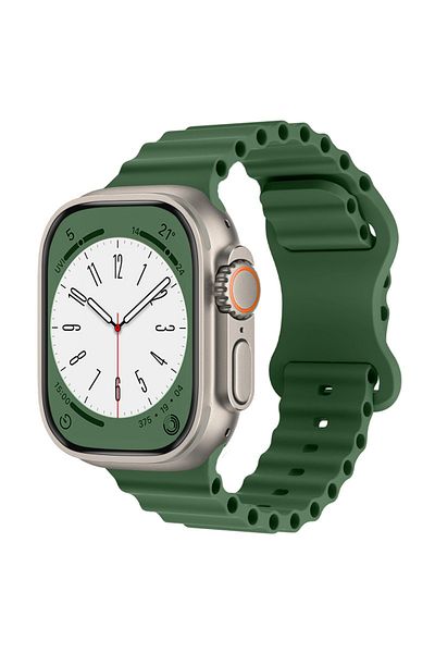 LUVLU Soft Silicone Band Compatible with Apple Watch Ultra, Ultra 2, from Series 10 to 1 - 42-44-45-49MM