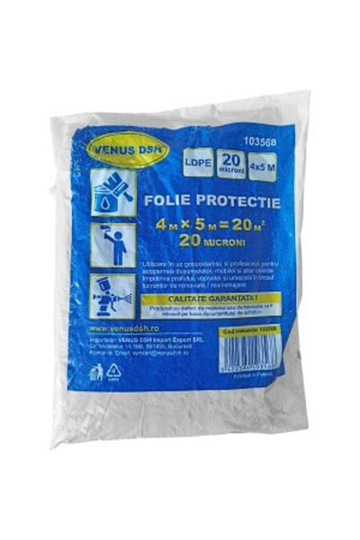 Venus Dsh Folie Protectie "Ldpe" - 4 X 5 M -20 Μm (I-S)