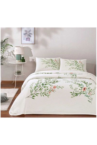 Taç Crown Double Personality Printed Pique Set Bloomy