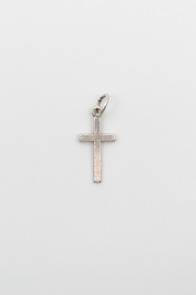 Bu Farklı Minimalist Haç Kolye Ucu - Antik Gümüş Kaplama