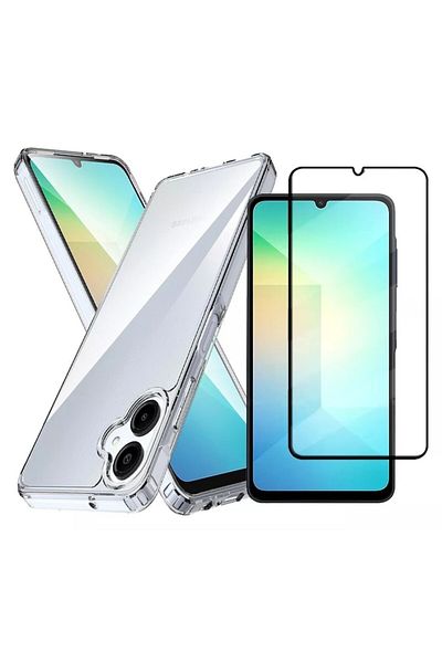 OEM Case and Film Set for Samsung A06, Anti-Shock Silicone Case and Screen Protector