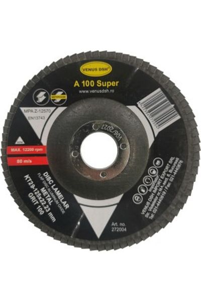 Venus Dsh Disc Lam. Front Metal Kt29 - 125X22.23 Mm, Gr.100