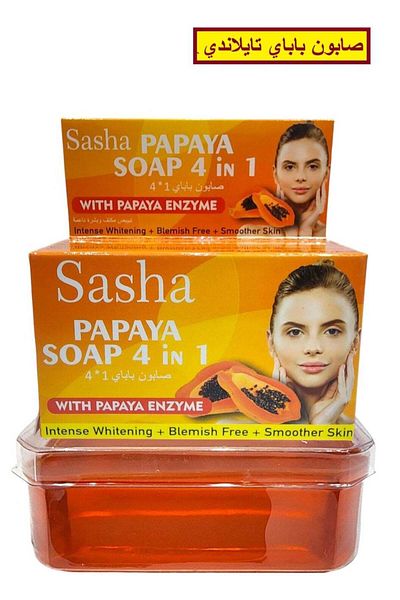 SASHA Thai Papaya Soap 4-in-1 with Papaya Enzyme for Intensive Whitening