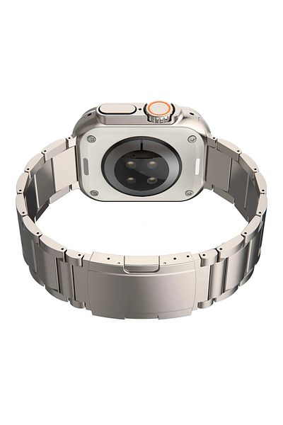 LUVLU Titanium Band Compatible With Apple Watch Ultra 2 And Ultra 49mm, Easy Adjustable, Comfortable Grip