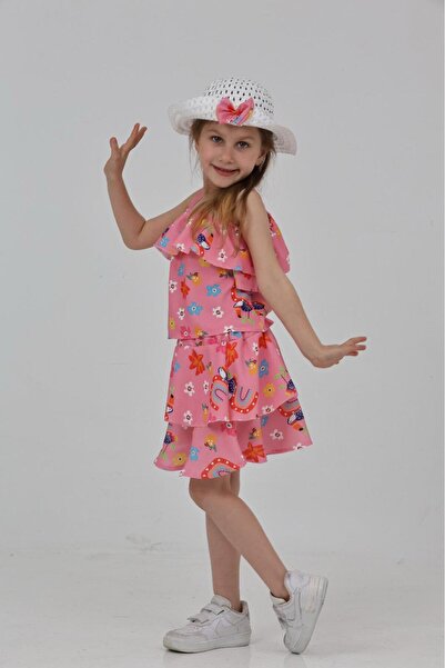 KİDSPİTİRCİK DEVOJČIČKI ROZE SET S POLOVICOM I TRI DELE