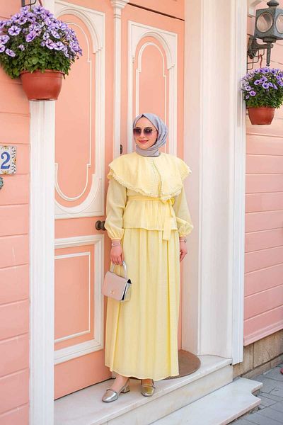 MODA VEDAT Women's Collar Detailed Miya Suit -10001