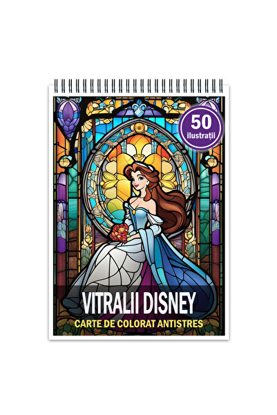 Legendary Gifts Carte de colorat pentruantistres, 50 de ilustratii, Vitralii ...