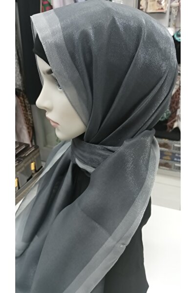 PİRAMİT KENARI GRİ ÇERCEVELİ ANTRASİT ABİYE ŞAL