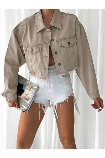 ayday butik Denim crop ceket